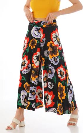 Bongual Marlene-Hose Hosenrock Sommerhose geblümt