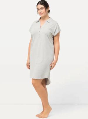 Ulla Popken Nachthemd Nachthemd oversized Hemdkragen