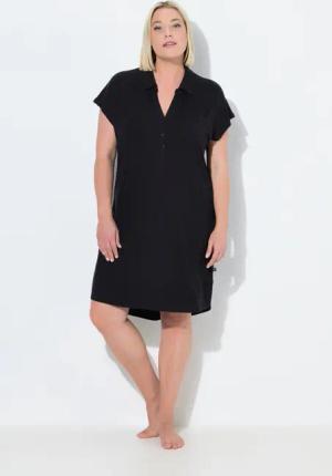Ulla Popken Nachthemd Nachthemd oversized Hemdkragen