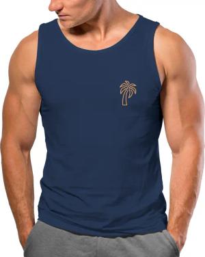 Neverless Tanktop Herren Tank-Top Palme Logo