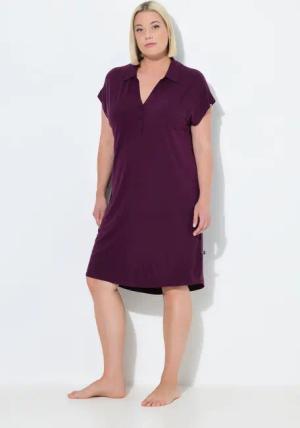 Ulla Popken Nachthemd Nachthemd oversized Hemdkragen