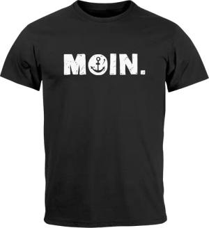 Neverless Print-Shirt Herren T-Shirt Schriftzug Moin