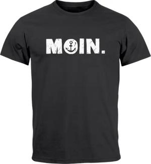 Neverless Print-Shirt Herren T-Shirt Schriftzug Moin