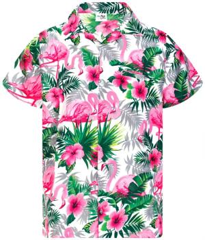 King Kameha Hawaiihemd Flamingo Flowers Funky