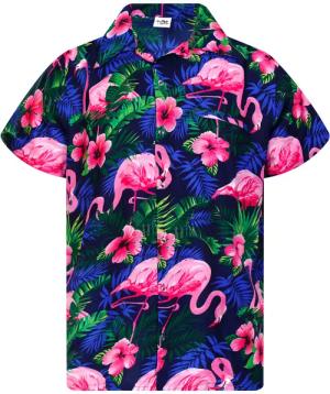 King Kameha Hawaiihemd Flamingo Flowers Funky