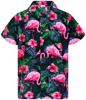 King Kameha Hawaiihemd Flamingo Flowers Funky