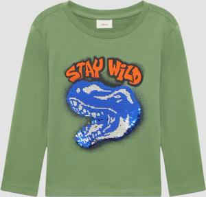 s.Oliver Langarmshirt Longsleeve mit Wendepailletten Pailletten
