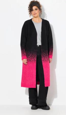 Ulla Popken Strickjacke Long-Strickjacke Farbverlauf offene