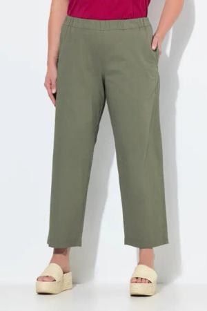 Ulla Popken Chinohose 7/8-Chinohose Ruby Elastikbund
