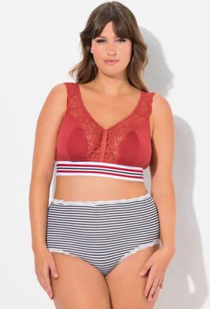 Ulla Popken Bügelloser BH Minimizer-Bralette Spitze