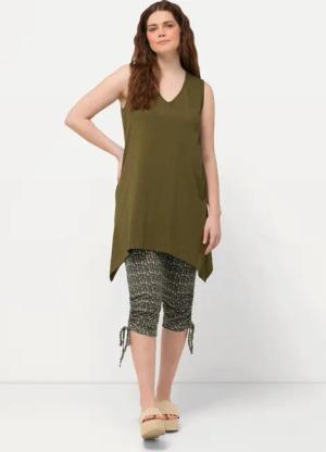 Ulla Popken Longshirt Longtop Zipfelsaum A-Linie