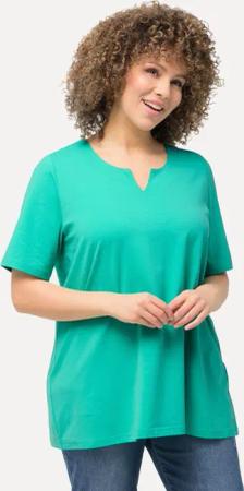 Ulla Popken T-Shirt T-Shirt A-Linie Tunika-Ausschnitt