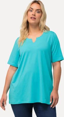 Ulla Popken T-Shirt T-Shirt A-Linie Tunika-Ausschnitt