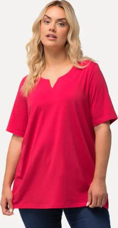 Ulla Popken T-Shirt T-Shirt A-Linie Tunika-Ausschnitt