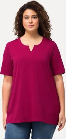 Ulla Popken T-Shirt T-Shirt A-Linie Tunika-Ausschnitt