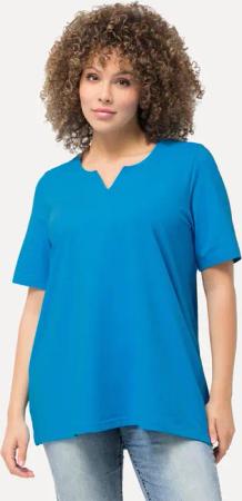 Ulla Popken T-Shirt T-Shirt A-Linie Tunika-Ausschnitt