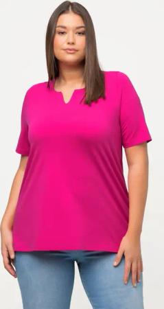 Ulla Popken T-Shirt T-Shirt A-Linie Tunika-Ausschnitt
