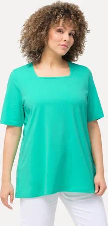 Ulla Popken T-Shirt T-Shirt A-Linie Carré-Ausschnitt