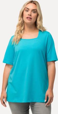 Ulla Popken T-Shirt T-Shirt A-Linie Carré-Ausschnitt