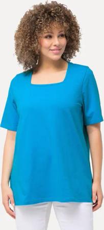 Ulla Popken T-Shirt T-Shirt A-Linie Carré-Ausschnitt