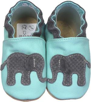 HOBEA-Germany Krabbelschuhe Elefant hellblau 18/19 (6