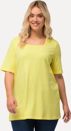 Ulla Popken T-Shirt T-Shirt A-Linie Carré-Ausschnitt