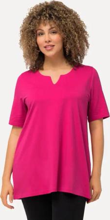 Ulla Popken T-Shirt T-Shirt A-Linie Carré-Ausschnitt