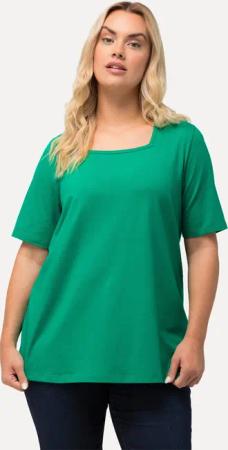 Ulla Popken T-Shirt T-Shirt A-Linie Carré-Ausschnitt