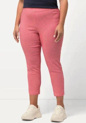 Ulla Popken Stoffhose 7/8-Bengalinhose Sienna Vichykaro
