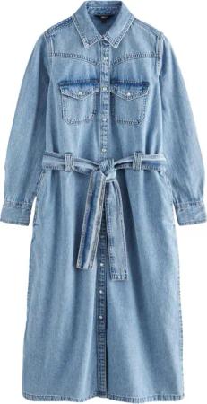 Next Jeanskleid Western-Jeanskleid aus 100 % Baumwolle