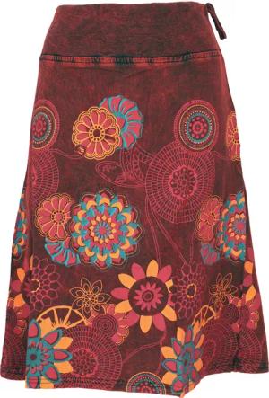 Guru-Shop Minirock Knielanger Rock Boho chic,