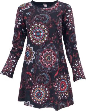 Guru-Shop Midikleid Besticktes Boho chic Minikleid,