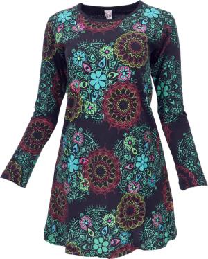 Guru-Shop Midikleid Besticktes Boho chic Minikleid,