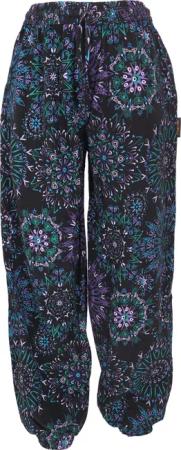 Guru-Shop Relaxhose Weite Pluderhose mit Boho