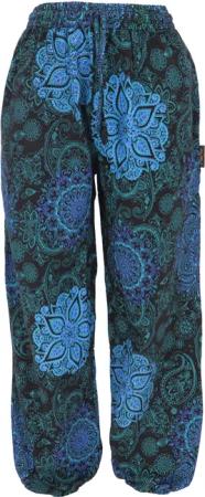 Guru-Shop Relaxhose Weite Pluderhose mit Boho