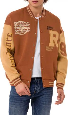 RedBridge Collegejacke Retro-Look – Letterprint, Kontrastärmel,