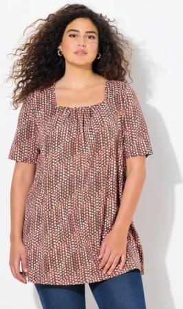 Ulla Popken Longshirt Longshirt Punkte A-Linie