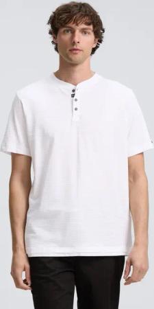TOM TAILOR T-Shirt Henley T-Shirt aus