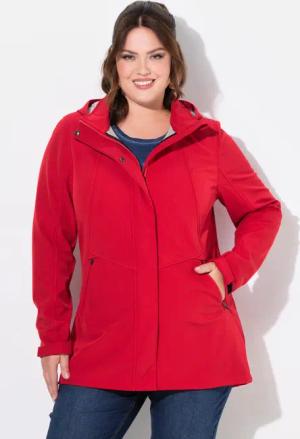 Ulla Popken Softshelljacke HYPRAR Softshell-Longjacke wasserdicht