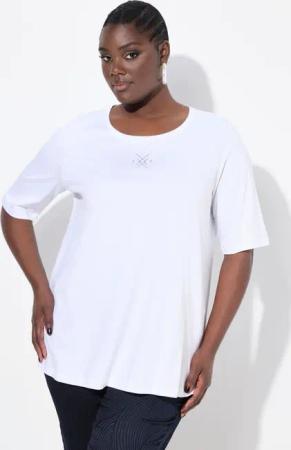 Ulla Popken T-Shirt T-Shirt Ziersteine A-Linie