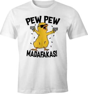 MoonWorks Print-Shirt Herren T-Shirt Pew Pew