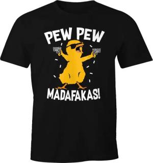 MoonWorks Print-Shirt Herren T-Shirt Pew Pew
