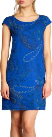 Caspar Sommerkleid SKL022 Damen Sommer Leinenkleid