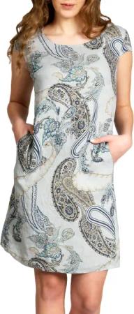 Caspar Sommerkleid SKL022 Damen Sommer Leinenkleid