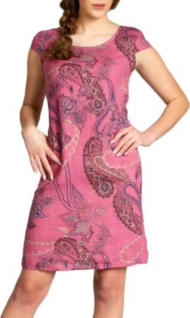 Caspar Sommerkleid SKL022 Damen Sommer Leinenkleid