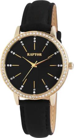 Raptor Quarzuhr Brilliance mit Echtlederband, 3