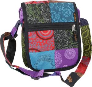 Guru-Shop Schultertasche Ethno Schultertasche, Patchwork Nepaltasche
