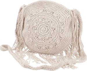 Guru-Shop Schultertasche Makramee Umhängetasche, Schultertasche rund