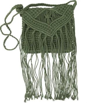 Guru-Shop Schultertasche Makramee Umhängetasche, Boho Schultertasche