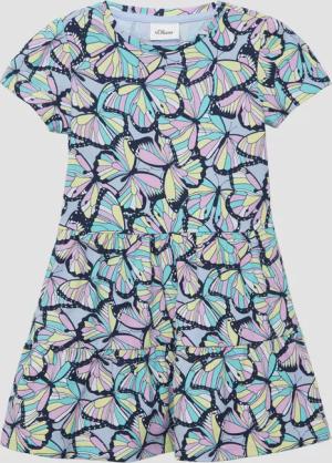 s.Oliver Minikleid Ausgestelltes Stufenkleid mit Puffärmeln